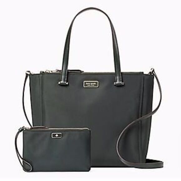 Kate Spade Dawn Medium Satchel & Double Zip Wallet in Evergreen New Purse - Picture 1 of 14